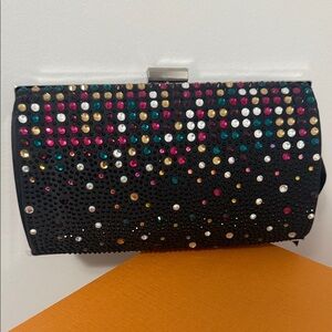Multicolor Studded Clutch